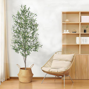<span class=keywords><strong>Grand</strong></span> <span class=keywords><strong>olivier</strong></span> artificiel, arbre à feuilles de ficus, bois, herbe de soie, plastique, simulation, décoration d'intérieur, paysage extérieur, maison en <span class=keywords><strong>pot</strong></span> - Product Image 1