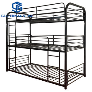 Tempat Tidur Susun Tiga Lapis Logam Tahan Lama untuk Pelajar, Pekerja, dan Staf - Product Image 2