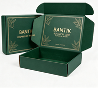 Boîte à courrier en carton ondulé avec logo personnalisé, estampage à chaud or rose, boîte cadeau en papier floral pour emballage de cosmétiques, soins de la peau et bijoux