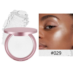 Poudre illuminatrice pressée pour le visage avec logo personnalisé en gros, 8 couleurs, paillettes roses, maquillage avec poudre illuminatrice personnalisée - Product Image 3