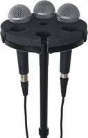 Support de microphone professionnel OEM avec pince métallique et bonnette anti-vent en mousse pour 6 microphones