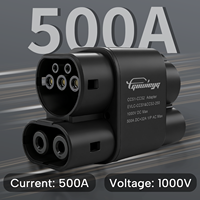 Adaptateur GUWIEYG CCS1 vers CCS2 Prise en charge du chargeur CCS1 vers les véhicules électriques CCS2 Adaptateur de chargeur de véhicule électrique AC DC