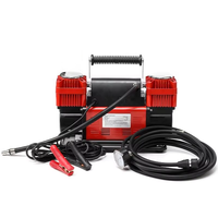 Compresseur d'air robuste 300L/MIN Gonfleur de pneu Moniteur de pression des pneus Jauge numérique double cylindre 12V DC Pompe rapide pour 4x4