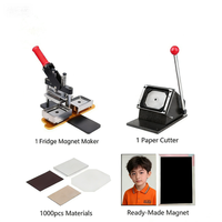 Kit de fabrication d'aimants de réfrigérateur rectangulaires en étain souvenir touristique 65x90 mm, machine à aimants de réfrigérateur, machine à badges aimantés pour réfrigérateur