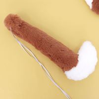 Ensemble de costumes pour fête costumée d'Halloween, bandeau oreilles de renard et queue de 40 cm