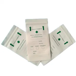 Özelleştirilmiş baskı beyaz/şeffaf plastik ilaç çantası/zarf