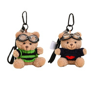 Porte-clés en peluche mini ours en vente chaude, porte-clés en peluche ours mignon en gros, pendentif ours en peluche doux pour sacs de femmes et hommes