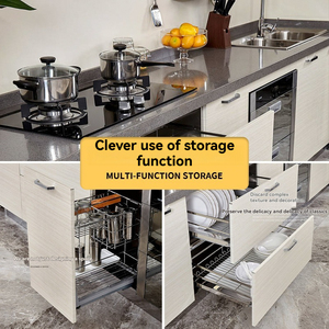 Cuisine modulaire tout-en-un, ensemble compact pré-assemblé, cuisine en acier inoxydable, prête à l'emploi <span class=keywords><strong>pour</strong></span> les petits espaces de repas - Product Image 6