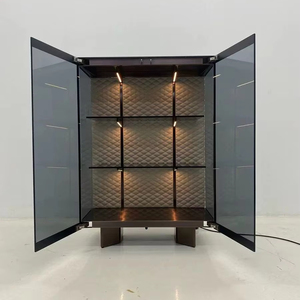 Gabinetes de almacenamiento de acero inoxidable de lujo, gabinetes de <span class=keywords><strong>vino</strong></span> de vidrio templado en la sala de estar y estantes de <span class=keywords><strong>vino</strong></span> en la sala de exposiciones - Product Image 2