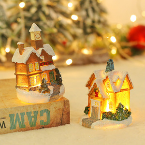YQ-231 gros vacances décoration résine éclairée <span class=keywords><strong>maison</strong></span> de village de noël - Product Image 3