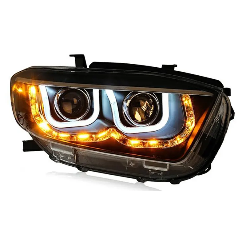 Car For Toyota Highlander 2009-2011 Headlights DRL Hella LED Bi Xenon Bulb Fog Lights Car Accessory Kluger Head Lamp