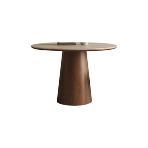 Tavolo da Pranzo Piccolo <span class=keywords><strong>in</strong></span> Stile Francese con Piano <span class=keywords><strong>in</strong></span> Ardesia per Appartamenti Piccoli, <span class=keywords><strong>in</strong></span> <span class=keywords><strong>Legno</strong></span> Massello Color Noce Nero, Arredamento Assemblato per Soggiorno - Product Image 4