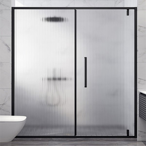 Changhong hiện đại trang trí Frosted Patterned Tempered Glass phòng tắm khô-ướt tách phân vùng màn hình - Product Image 5