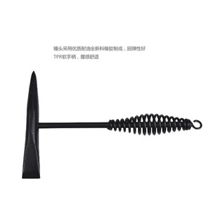 Marteau de soudage 28 cm, manche à ressort, 300 g, en acier, pour l'élimination des scories de rouille, utilisation sur robinet - Product Image 3