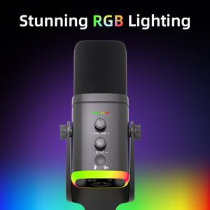 Microphone dynamique cardioïde à réduction de bruit CHORDIO EM800, éclairage RGB, USB Type-C, réponse en fréquence 50-12KHz pour PC de jeu, <span class=keywords><strong>PS5</strong></span> - Product Image 6
