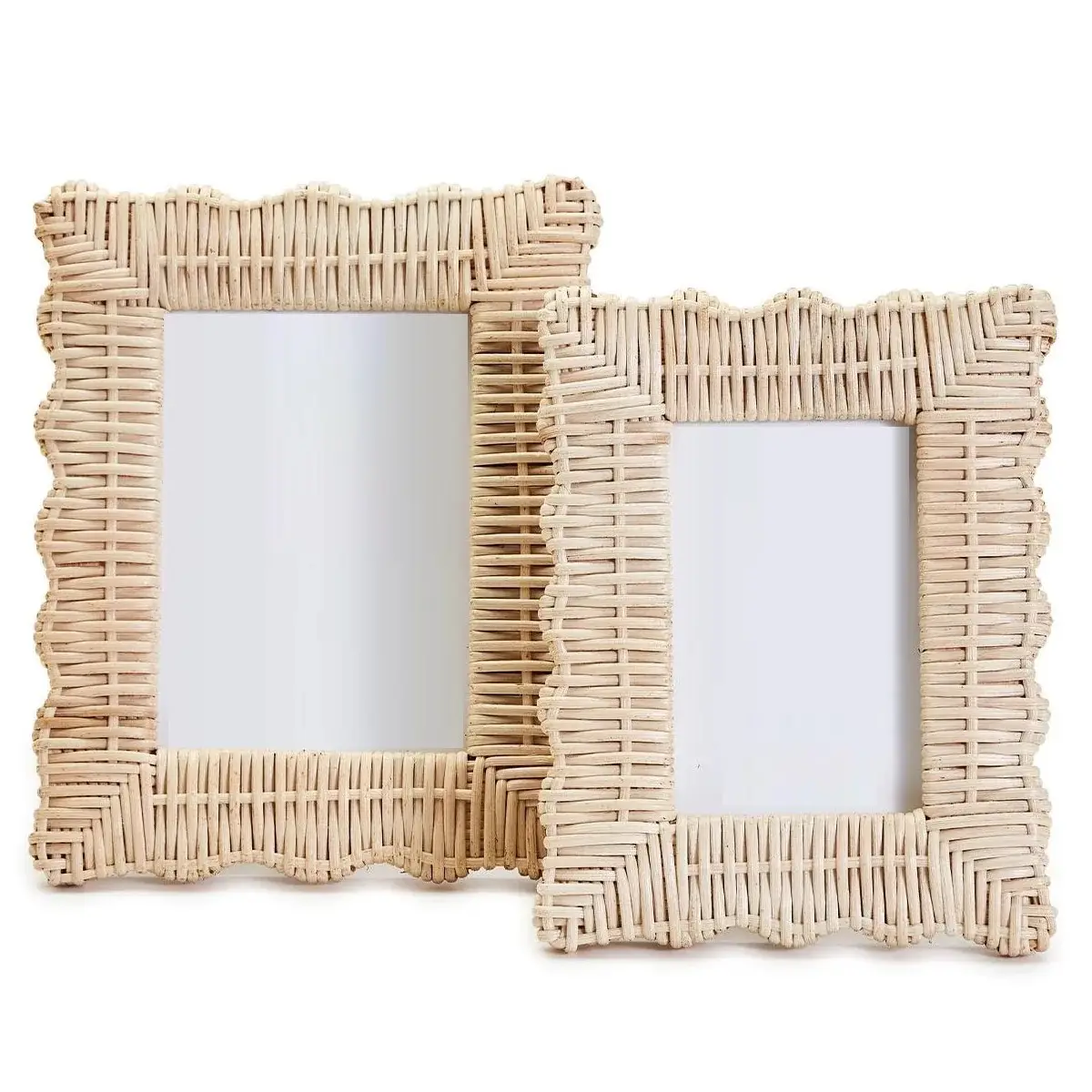 Cornice per foto in Rattan all'ingrosso di fabbrica artigianale Boho Wicker Rattan cornice per foto fornitore del Vietnam