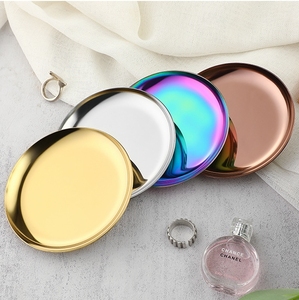 Caixa de metal luxuosa para servir joias, acessórios, bandeja de colar em placa de ouro, suporte de exibição - Product Image 1
