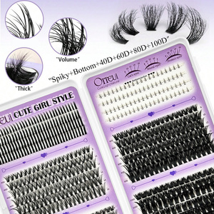 En gros Livre de cils en grappe DIY, longueurs mixtes, <span class=keywords><strong>Alse</strong></span> Eyelashes, extensions de cils individuels synthétiques doux pour le maquillage - Product Image 1