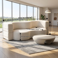 Canapé modulaire compressé en tissu, sans cadre, en mousse intégrale, style bloc de tofu, pour salon domestique
