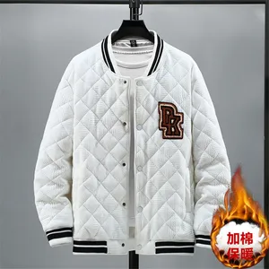 Custom New Thick Varsity Jacket Men Baseball Jacket Plus Size Coat Men Winter Warm Outerwear Bomber Jacket