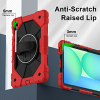 Étui antichoc pour Samsung Tab S10 Lite S10 FE S9 FE S9 11 avec support pour stylet, support rotatif à 360°, sangle de main et bandoulière pour enfants
