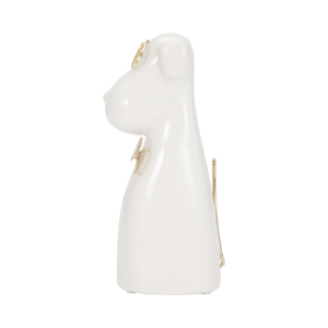 Cucciolo in Ceramica con Occhiali, Decorazione d'Accento per la Casa, Ornamento Decorativo per Bagno, Ufficio, Scrivania, Soggiorno, Stile Glamour - Product Image 3