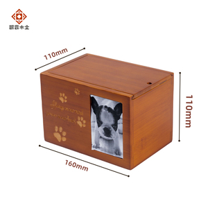 Zhihe thân thiện với môi tre Pet urn Slide-Mở nắp hình ảnh hiển thị bảng điều khiển Laser-Tùy chỉnh thiết kế/văn bản OEM có sẵn. - Product Image 5