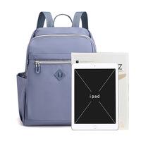 New Fashion Large Capacity Lightweight Laptop Backpack Zipper Closure Waterproof Polyester Arcuate Shoulder Strap Unisex