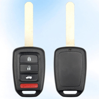 Clé de télécommande de voiture MS 4 boutons 313,8 MHz FCC MLBHLIK6-1T pour Hond-a Remplacement de clé de voiture vierge d'usine