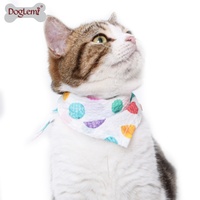 Bandana pour chien avec logo personnalisé écharpe triangle en coton doux imprimé à pois rafraîchissants pour l'été-pratique pour l'hiver accessoire de vêtements pour animaux de compagnie