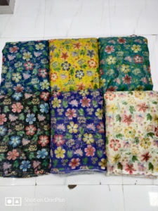 Suministro al por mayor de tela de seda con estampado de posición de Organza Chinnon y Taby para hacer telas impresas - Product Image 2