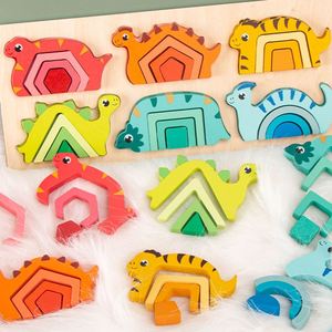 Mi Primer Rompecabezas de Dinosaurios Geométricos Montessori para Niños Pequeños, con Beneficios Educativos, Regalo Perfecto - Product Image 1