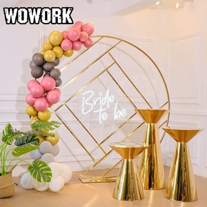 2026 WOWORK Giant <strong>Metal</strong> Iron Gold <strong>Arch</strong> Backdrop <strong>Frame</strong> for Wedding Decoration - Product Image 3