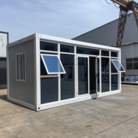 Maisons en conteneur modulaires de 20 pieds Petite maison préfabriquée en paquet plat pour la Thaïlande Hôtels Appartements Hôpitaux Panneau sandwich en acier