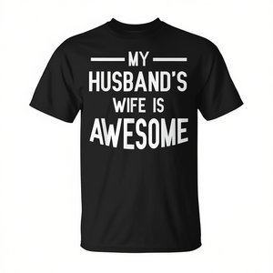 Camiseta informal para mujer con estampado de My Husband's Wife Is Awesome - Product Image 2