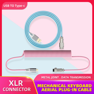 Custom Mechanical Keyboard <b>USB</b> <b>C</b> to <b>USB</b> Adapter Zinc Alloy Spring Coil Cable Charge Transmission - Product Image 5