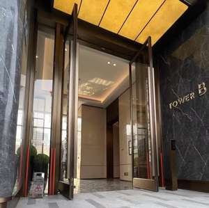 Porte coulissante moderne en alliage d'aluminium pour une <span class=keywords><strong>ouverture</strong></span> facile. Centre d'exposition à grande <span class=keywords><strong>ouverture</strong></span> avec mur-rideau de gratte-ciel - Product Image 2