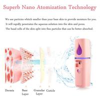 Mini vaporisateur facial portable Atomisation Extensions de cils avec miroir et réservoir d'eau visuel de 20 ml