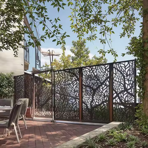 Paravent et clôture de jardin modernes en acier Corten pour l'extérieur - Product Image 4