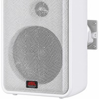 Haut-parleur extérieur résistant aux intempéries JSL 80W avec woofer de 6,5 pouces + tweeter de 1 pouce, 8 ohms, 70Hz-20kHz, ABS, montage mural, blanc/noir