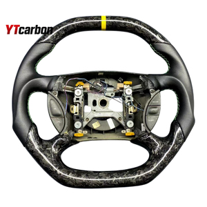 Volant de direction en fibre de carbone véritable personnalisé de style course pour Ford F150 SVT <span class=keywords><strong>Lightning</strong></span> 97-03, pièces automobiles, accessoires intérieurs de voiture, YTcarbon - Product Image 1
