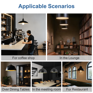 Có Thể Điều Chỉnh LED Mặt Dây Chuyền Đèn Hiện Đại Retro Thiết Kế Công Nghiệp Màu Đen Kim Loại Cổ Điển E27 Bóng Đèn Mặt Dây Chuyền Ánh Sáng Treo Ánh Sáng - Product Image 2