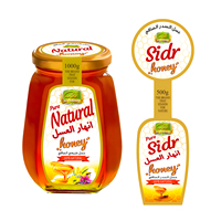 Étiquette de confiture de miel impression auto-adhésive étanche personnalisée autocollants d'étiquette de joint évident inviolable pour bocal de bouteille de produits alimentaires