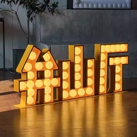Logo personnalisé en métal en forme d'ampoule, publicité et décoration, caractères lumineux durables, signalétique LED