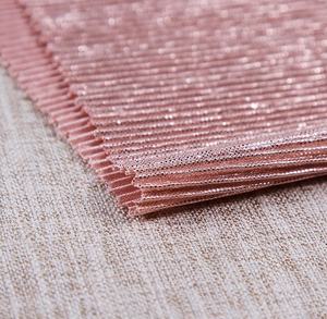 핫 세일 100% 폴리에스터 플리츠 드레스 원단 금박 프린트 니트 플리츠 폴리에스터 원단 드레스용 - Product Image 2