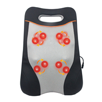 Coussin de massage électrique Shiatsu avec pétrissage, tapotement et chauffage, 6 billes, rechargeable 2200 mAh, pour le dos, la taille, le bureau, la maison, la voiture, OEM