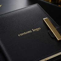 Ensemble de carnet en cuir de qualité supérieure avec logo personnalisé, fermeture magnétique, gobelet, batterie externe, 100 feuilles, écriture personnalisée, cadeau pour employés