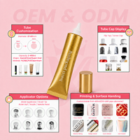 Tube souple personnalisé D19 10ml brillant ABL or argent pour emballage cosmétique, vernis à ongles, huile, crème pour les yeux, sérum