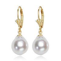 Feimefeirun — boucle d'oreille Simple 11-12mm, edison baroque 3A, boucles d'oreille avec perles d'eau douce, Design naturel