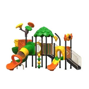 Juegos al aire libre para niños, equipo de juegos preescolares y juegos de tobogán de plástico para niños para jardín de infantes